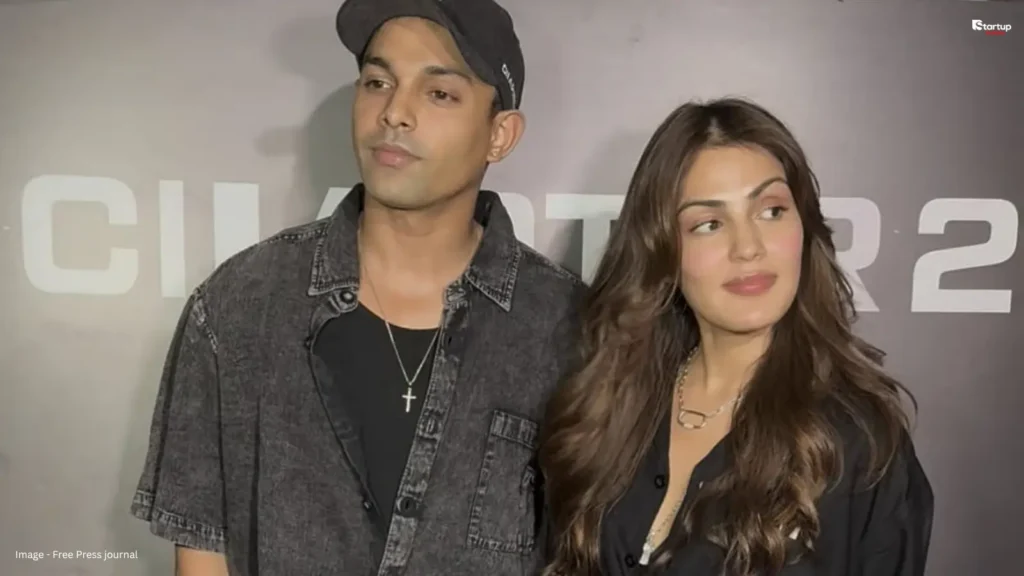 Rhea Chakraborty with brother Showik at Rs 40 crore fashion brand launch