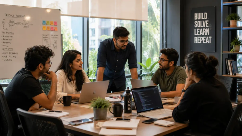 Indian startup team working, representing the ecosystem behind August 2026 funding activity