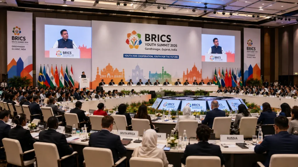 Youth delegates at BRICS Youth Summit Gandhinagar August 2026