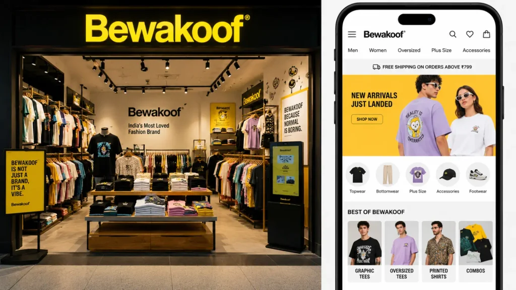Bewakoof D2C fashion brand products