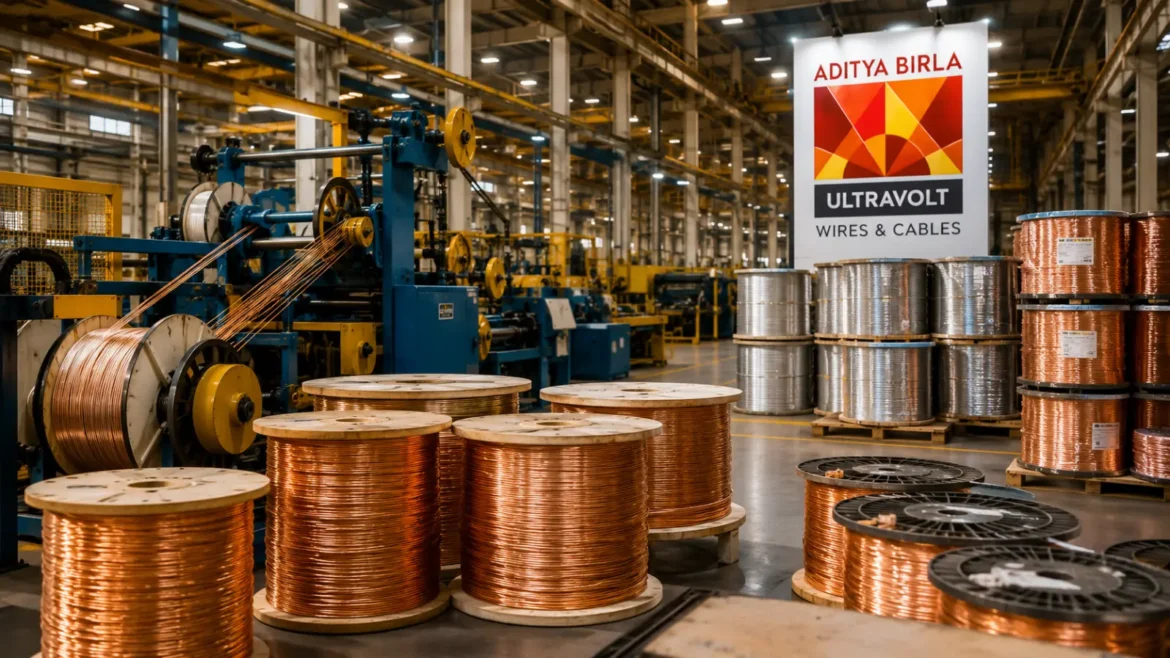 Industrial wire and cable manufacturing facility representing Aditya Birla Group's Ultravolt business launch