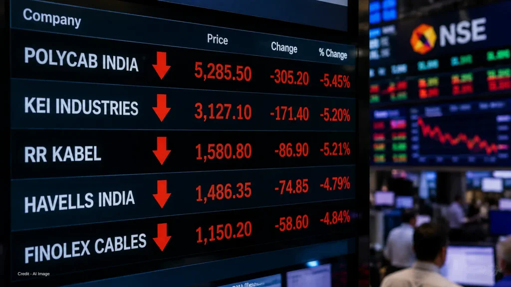Stock market decline for Indian wires and cables companies after Ultravolt launch