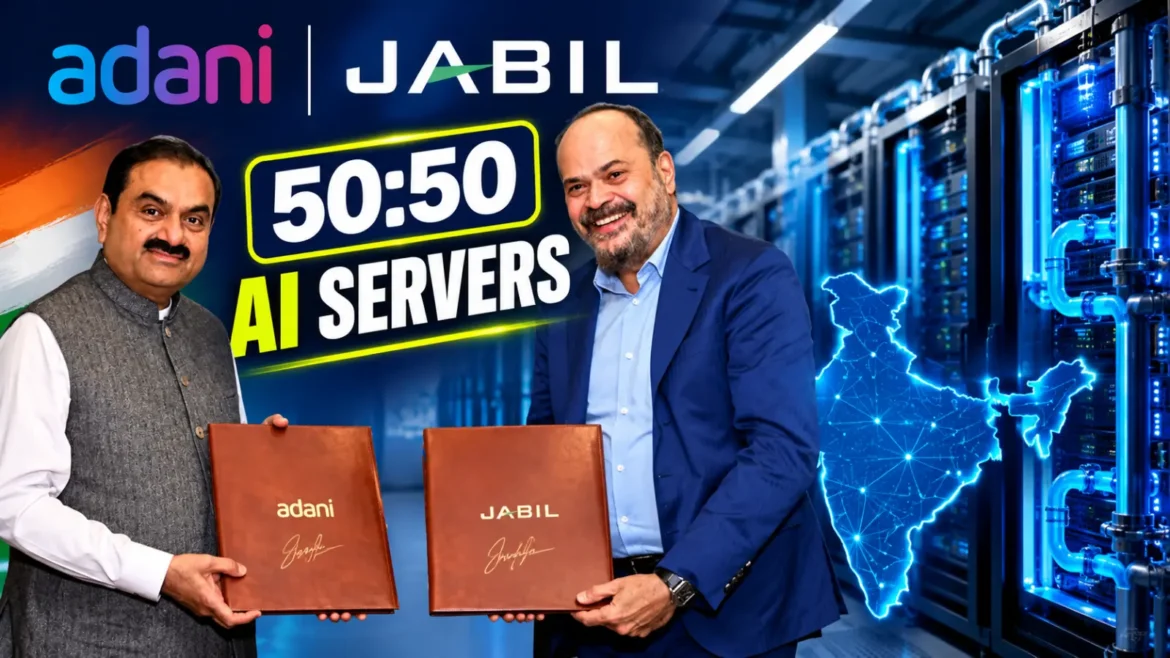 Adani and Jabil leaders mark the 50:50 AI hardware joint venture MoU