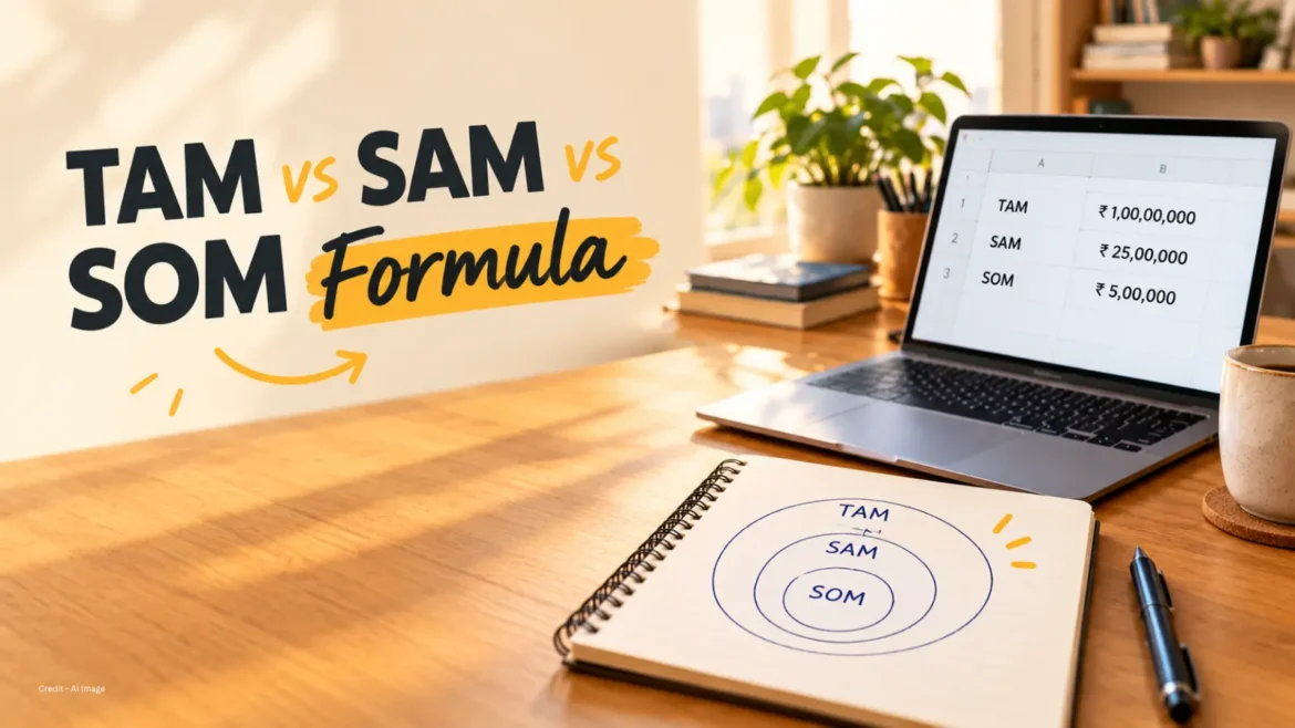 TAM vs SAM vs SOM The Formula Every Indian Founder Gets Wrong, Explained on One ₹100 Crore Market